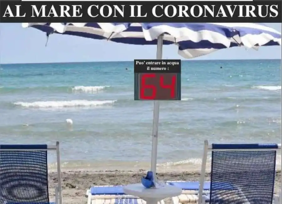 mare coronavirus spiaggia numeretto numero