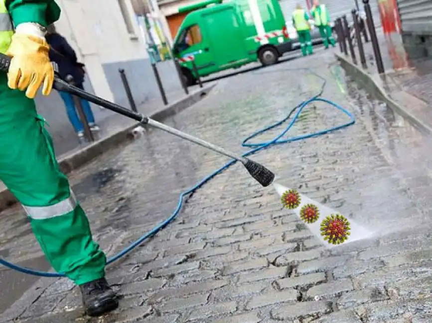 parigi acqua coronavirus strada strade