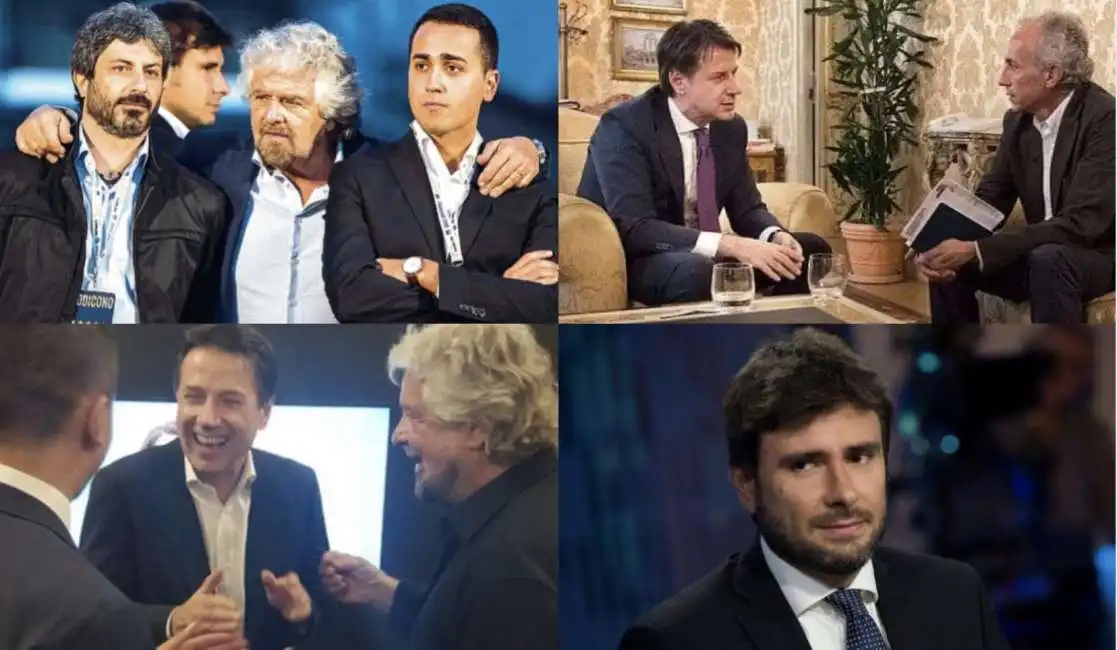 travaglio grillo conte di battista di maio