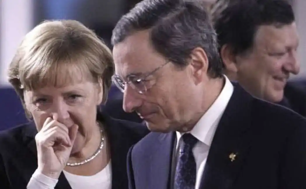 angela merkel e mario draghi