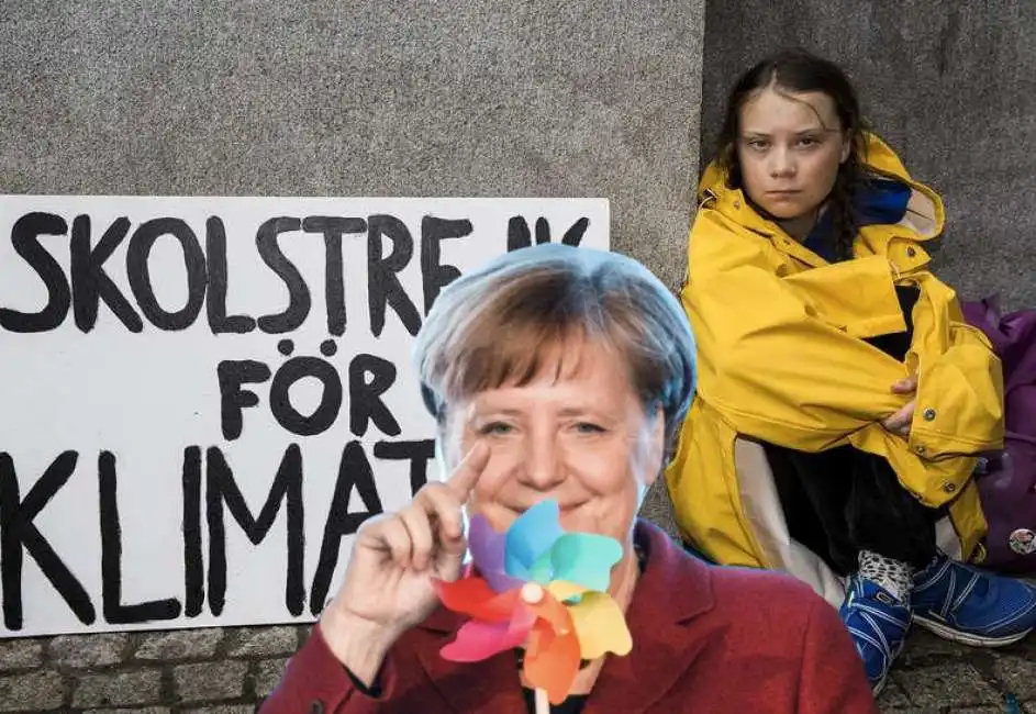 angela merkel greta thunberg