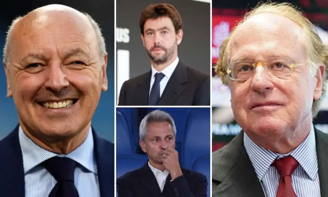 beppe marotta paolo scaroni andrea agnelli paolo dal pino