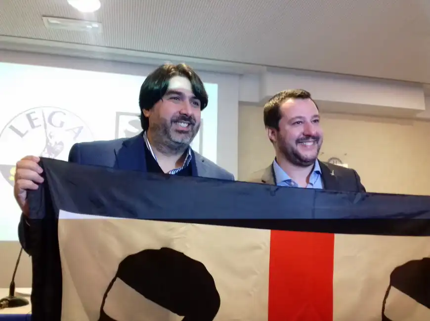 christian solinas e matteo salvini