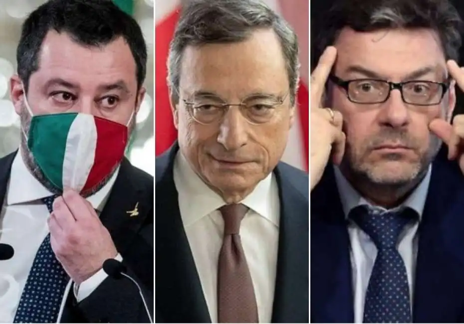 draghi salvini giorgetti