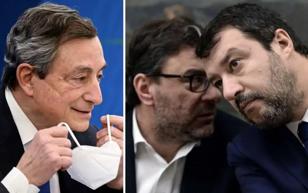 mario draghi giancarlo giorgetti matteo salvini