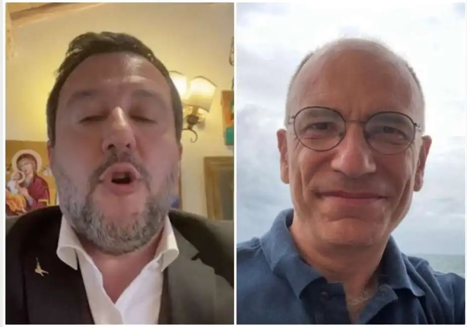 matteo salvini ed enrico letta