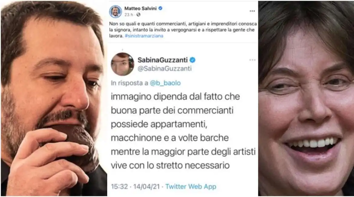 salvini sabina guzzanti commercianti