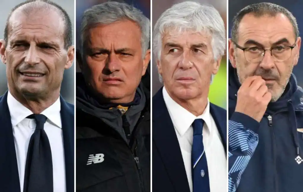 allegri mourinho gasperini sarri