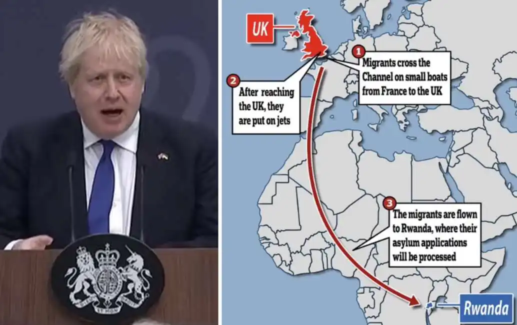 boris johnson migranti ruanda 