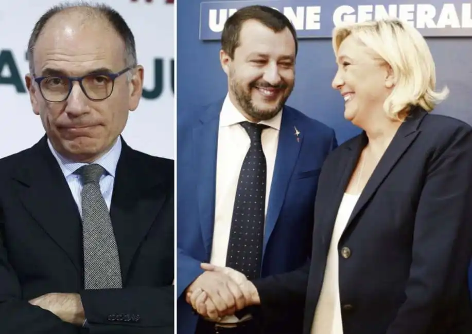 enrico letta marine le pen matteo salvini 