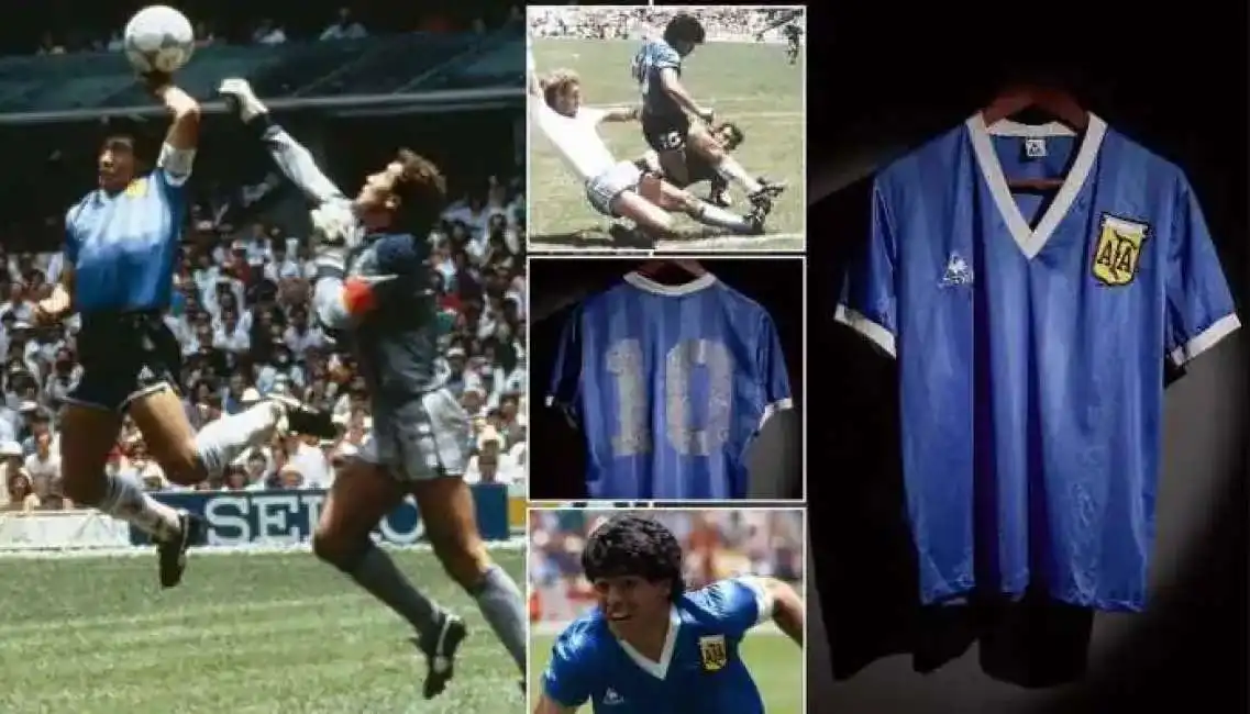 la maglia dell argentina indossata da maradona a messico 1986