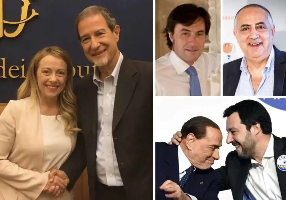 nello musumeci giorgia meloni roberto lagalla francesco cascio matteo salvini silvio berlusconi 