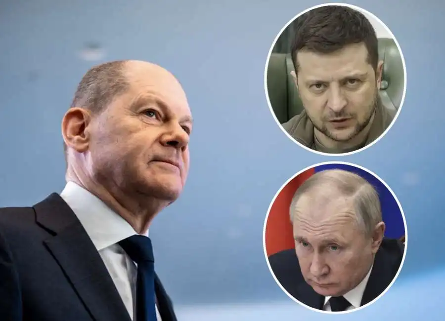 olaf scholz vladimir putin volodymyr zelensky 