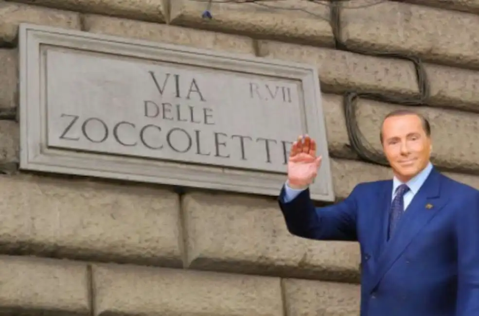 silvio berlusconi via delle zoccolette 