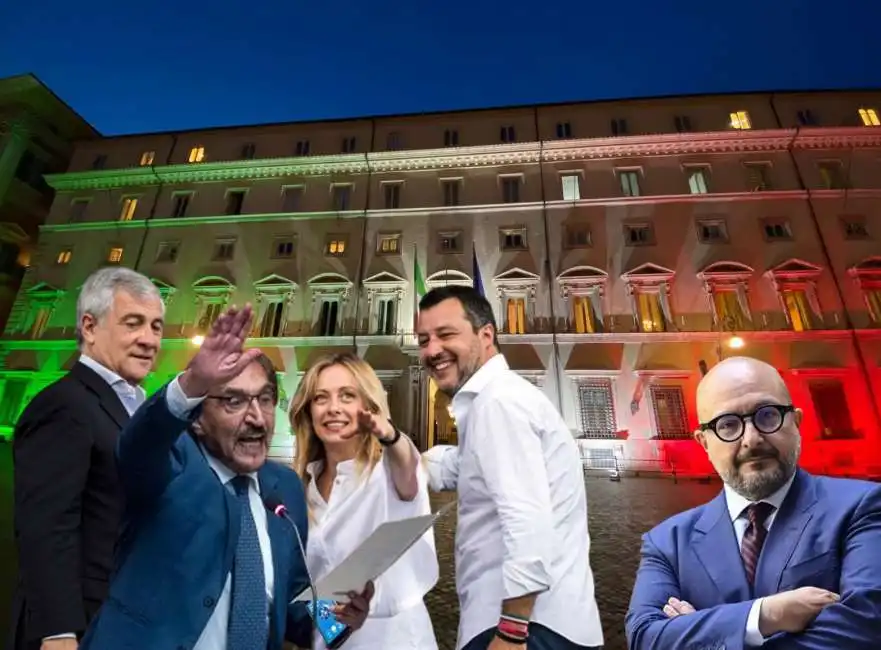 antonio tajani gennaro sangiuliano ignazio la russa matteo salvini giorgia meloni 