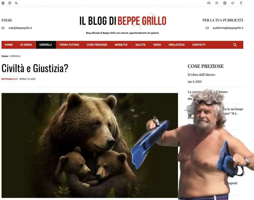 beppe grillo orso 