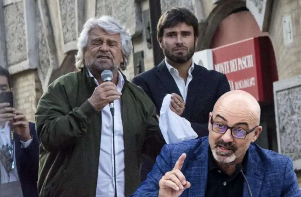 beppe grillo roberto cingolani alessandro di battista 