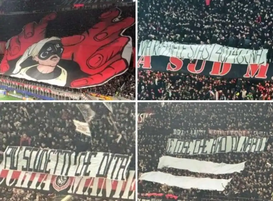 coreografie striscioni milan napoli