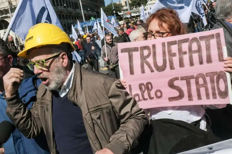 corteo degli esodati del superbonus a roma 1