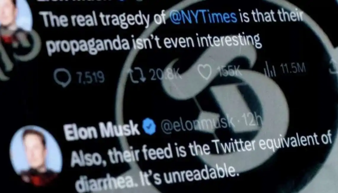 elon musk twitter new york times spunta blu