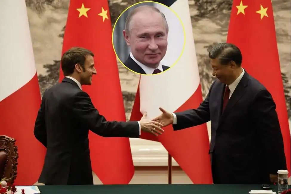 emmanuel macron xi jinping vladimir putin