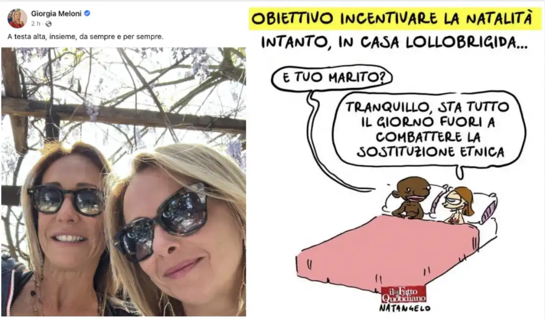 giorgia arianna meloni vignetta fatto quotidiano