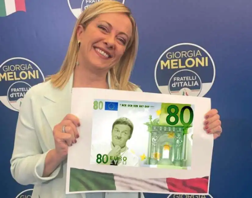 giorgia meloni matteo renzi 80 euro 