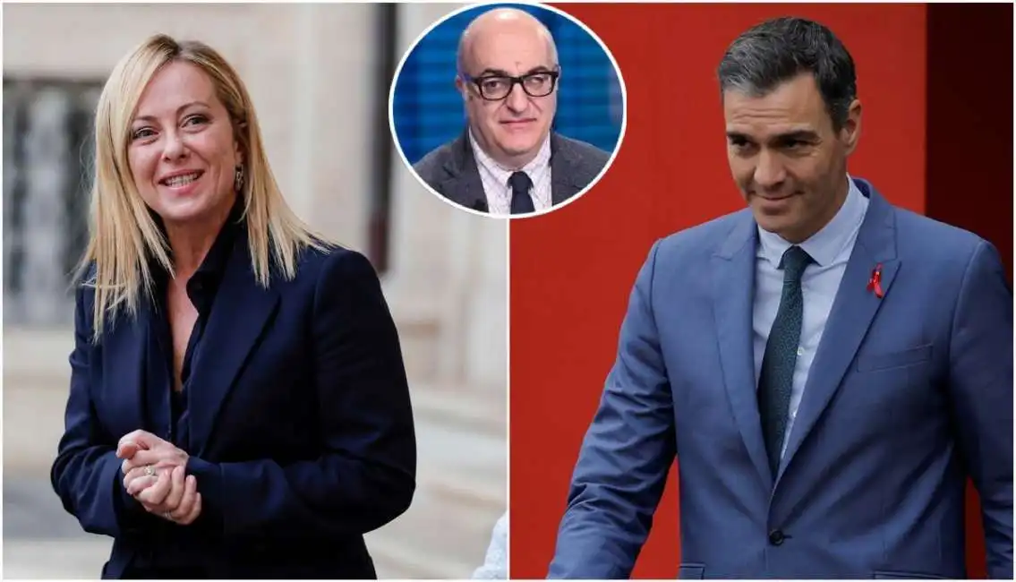 girgia meloni pedro sanchez mario sechi