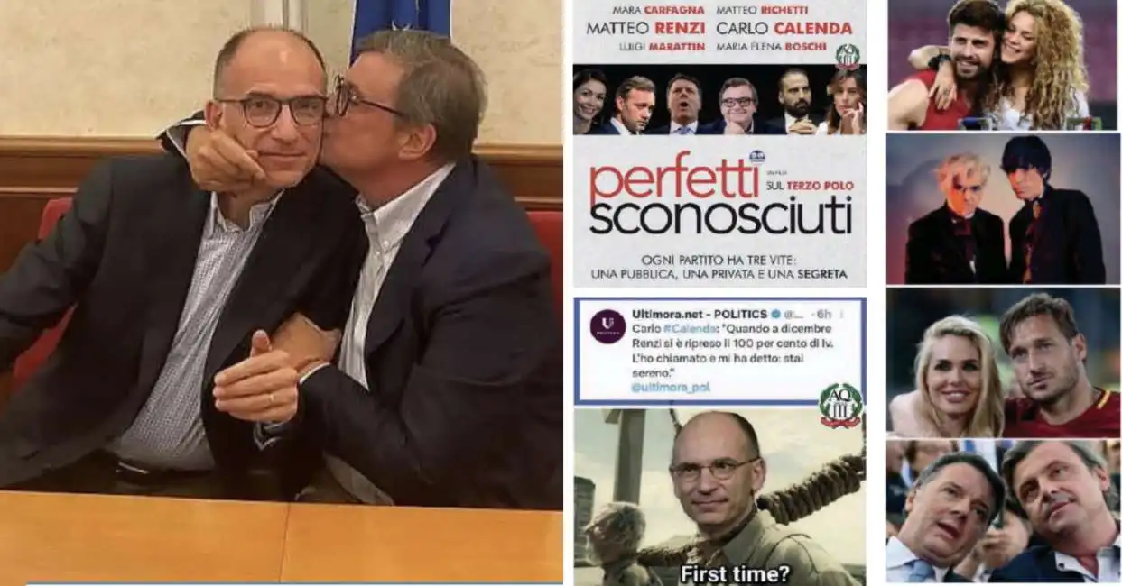 matteo renzi carlo calenda meme enrico letta