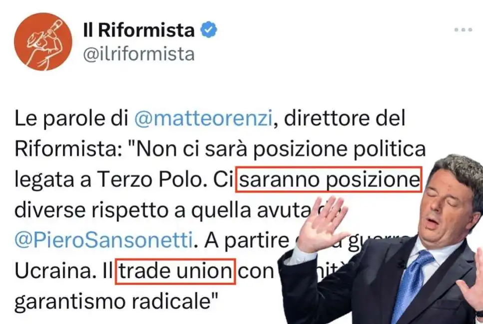 matteo renzi tweet riformista