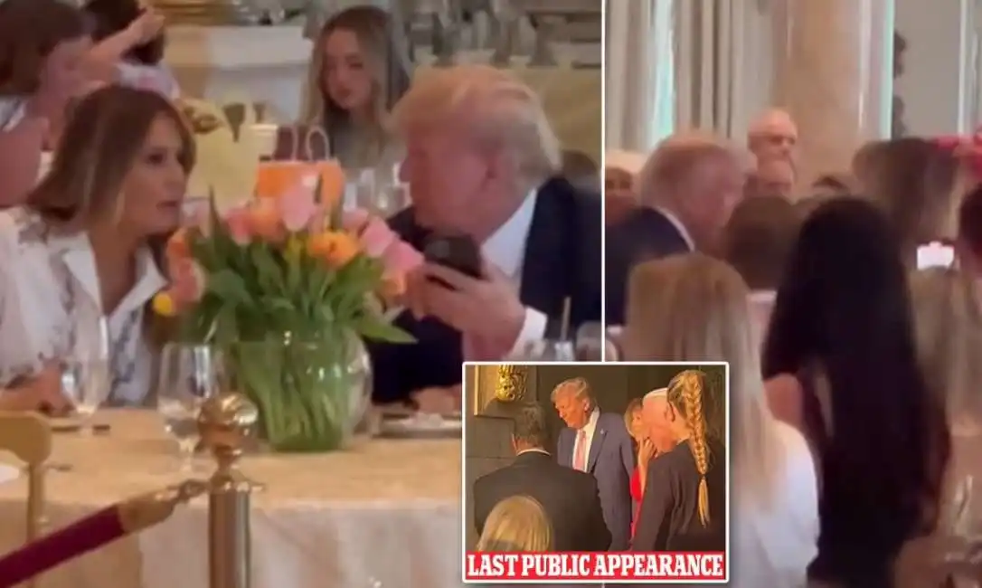 melania donald trump mar-a-lago florida 