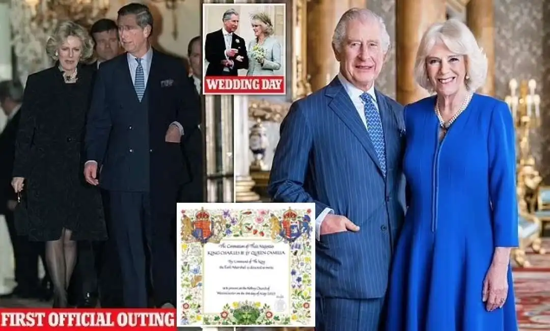 re carlo e camilla parker bowles ritratto ufficiale invito incoronazione