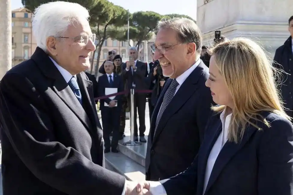 sergio mattarella ignazio la russa giorgia meloni 