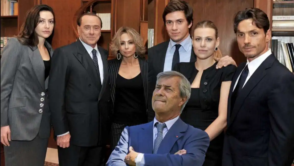 silvio marina pier luigi eleonora barbara berlusconi vincent bollore 