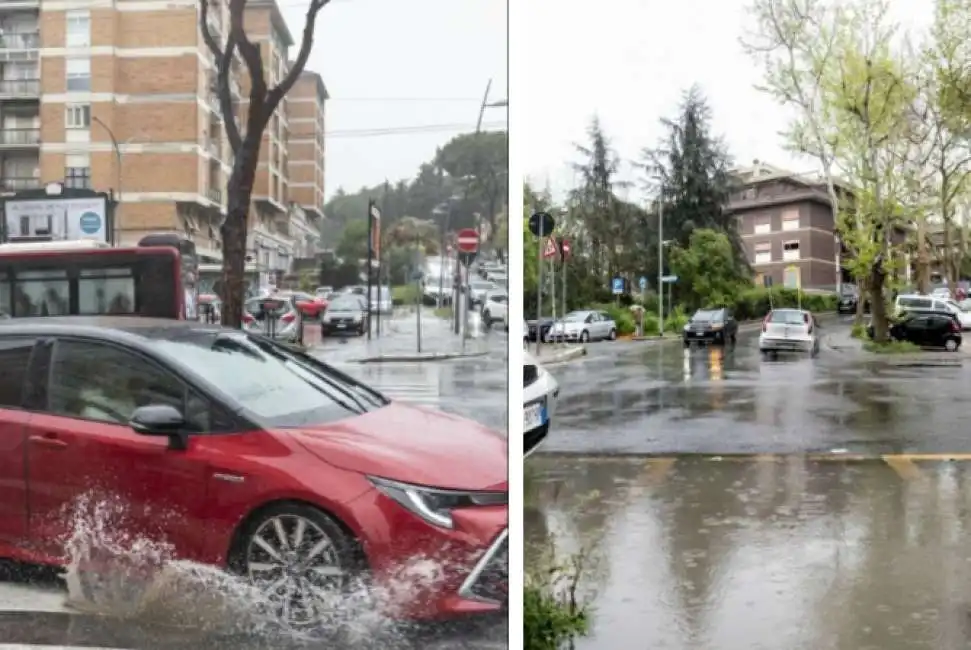 strade allagate roma maltempo 