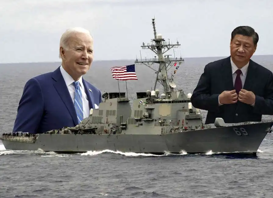 xi jinping joe biden uss milius taiwan 