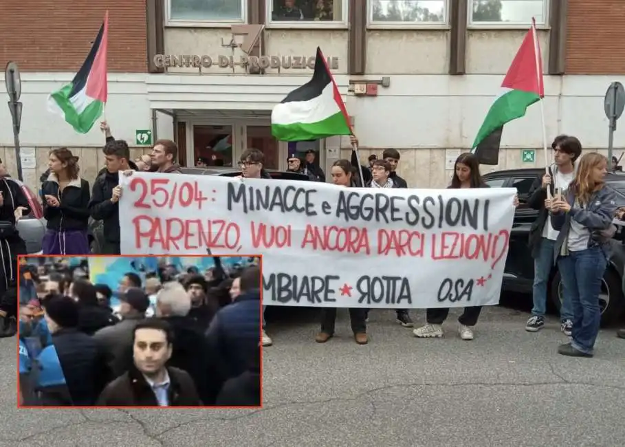 contestazione la7 david parenzo pro palestina