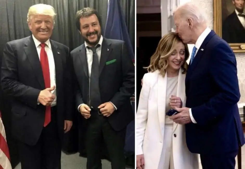 donald trump matteo salvini joe biden giorgia meloni 