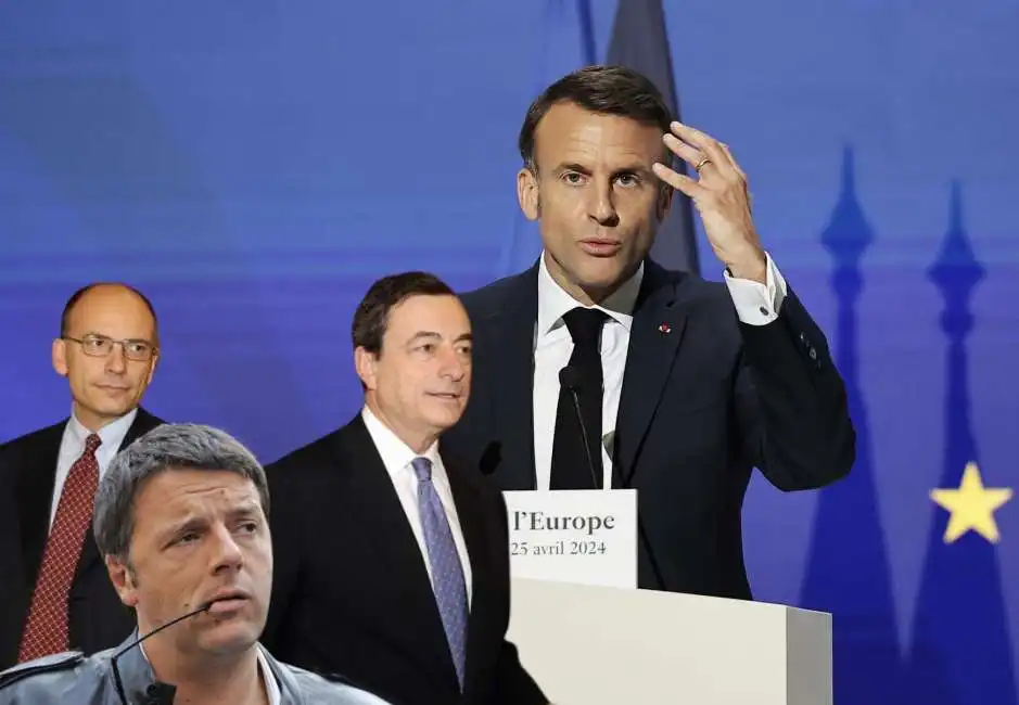 emmanuel macron mario draghi enrico letta matteo renzi 