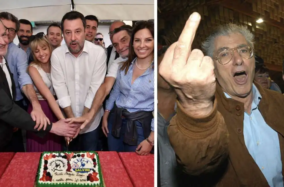 festa lega varese matteo salvini umberto bossi 