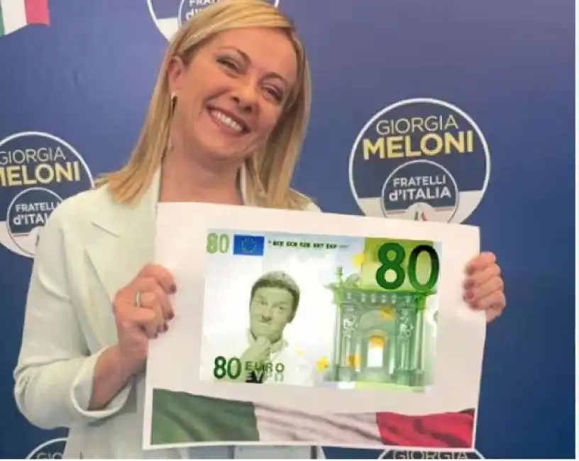 giorgia meloni 80 euro matteo renzi bonus tredicesime tradicesima