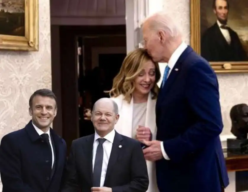 giorgia meloni joe biden giorgia meloni emmanuel macron olaf scholz