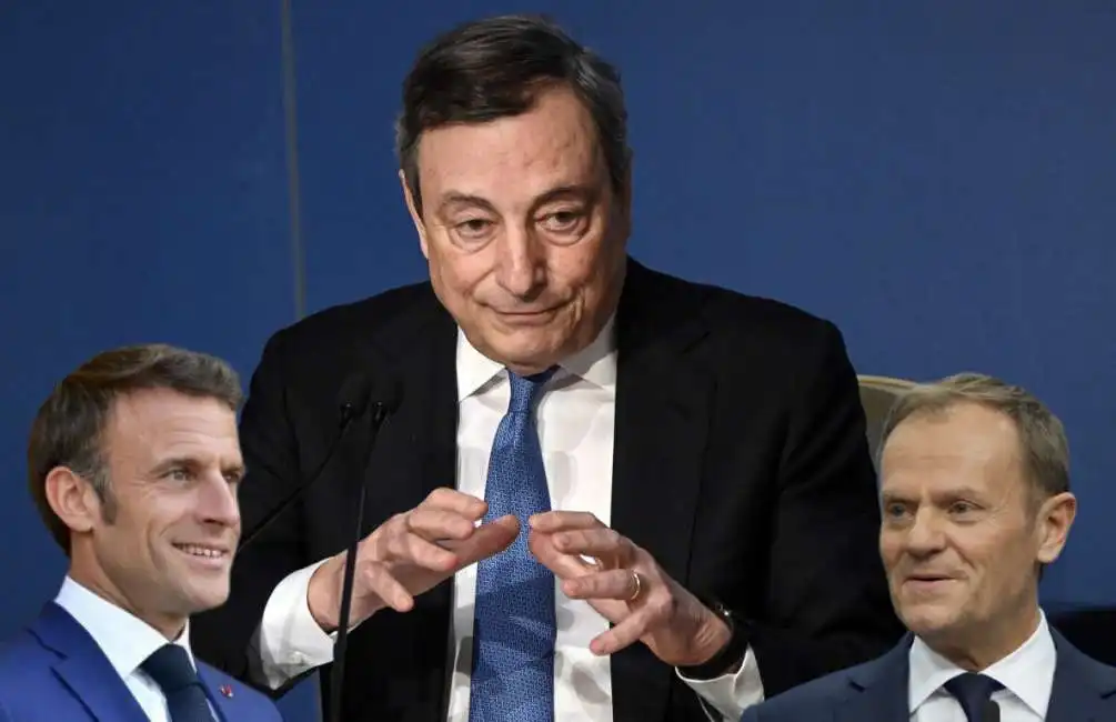 mario draghi emmanuel macron donald tusk