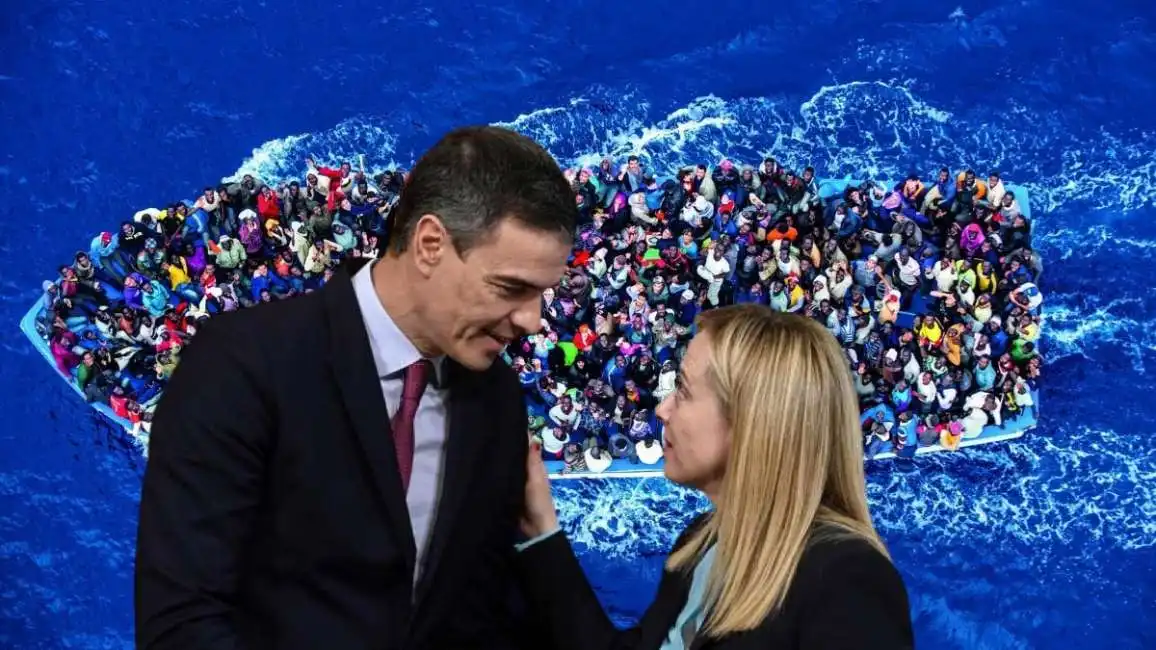 migranti sbarchi barcone pedro sanchez giorgia meloni spagna canarie