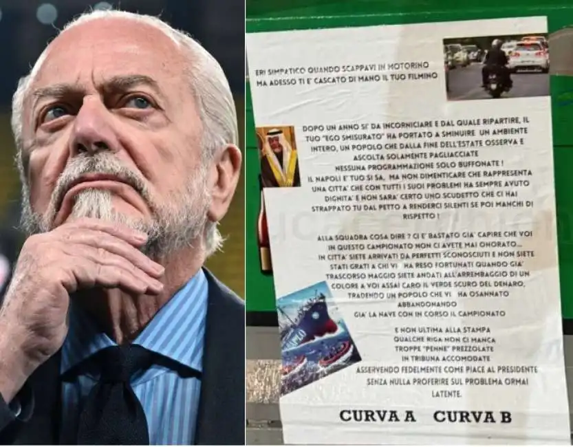 protesta dei tifosi del napoli contro de laurentiis, squadra e stampa. 2