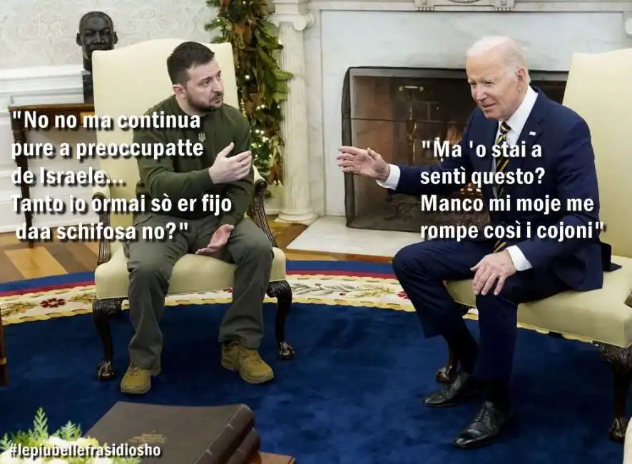 ucraina usa volodymyr zelensky joe biden - vignetta by osho