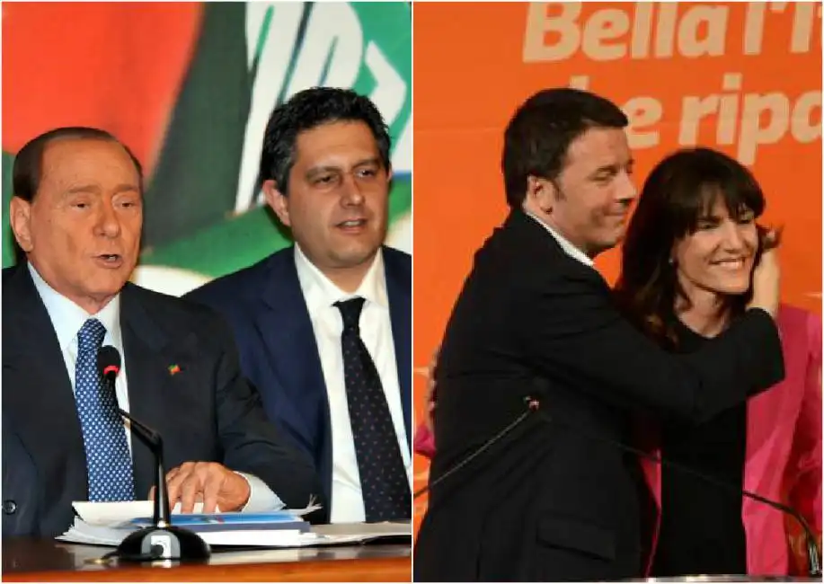 toti berlusconi - renzi paita