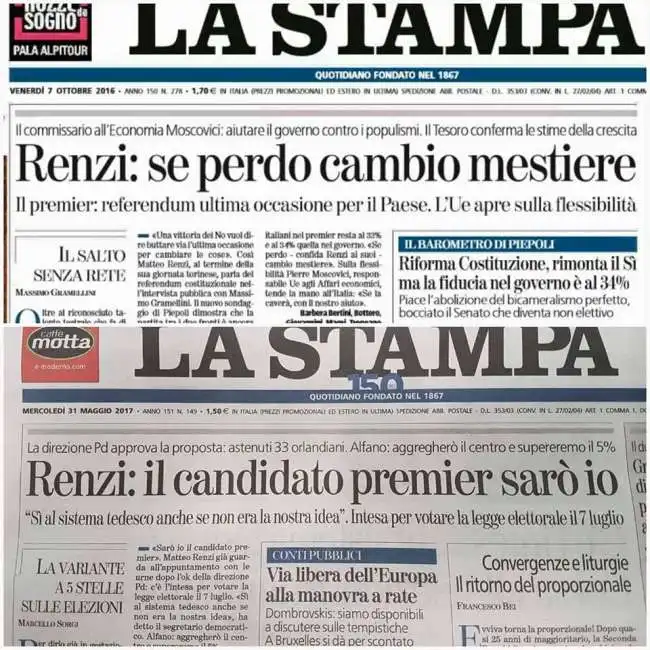 renzi premier la stampa