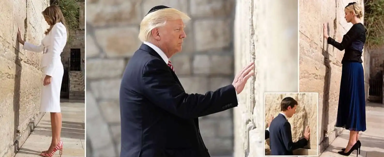 trump in israele al muro del pianto