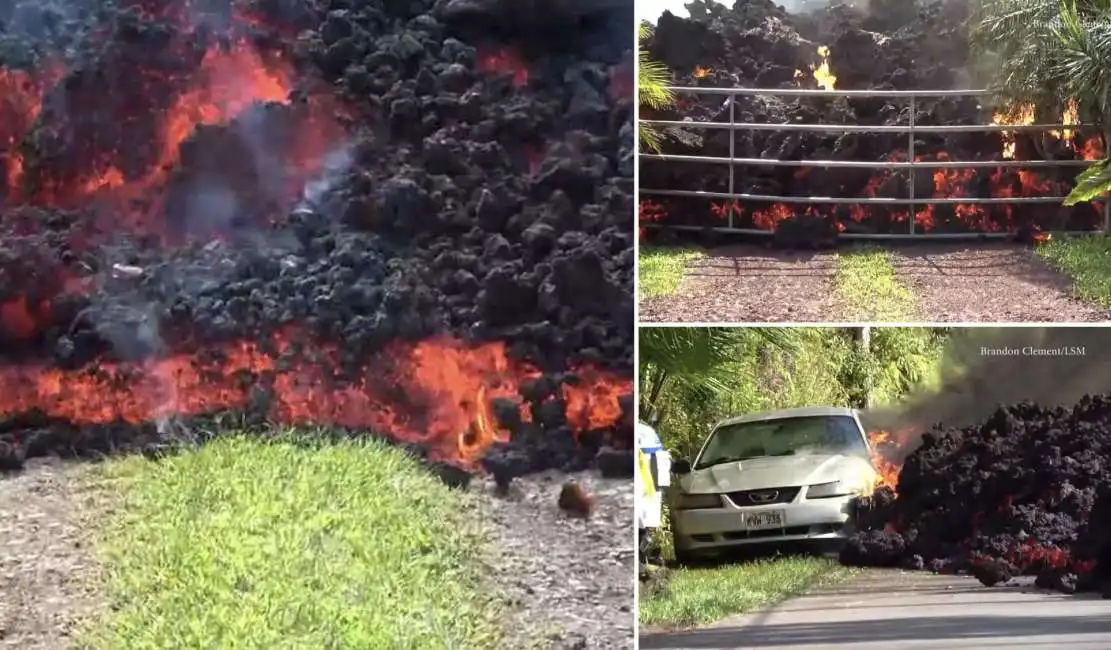 lava inghiotte strade hawaii